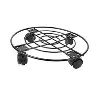 VICASKY Posavasos para plantas, soporte redondo para macetas, carro de metal estable para jardín e interiores