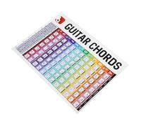 VICASKY Póster De Acordes De Guitarra Para Principiantes Tabla De Acordes De Guitarra Chino y Español Accesorio De Aprendizaje Para Guitarristas Novatos Material Resistente y Duradero