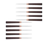 VICASKY Punzones Con Mango De Madera 10 Piezas Punzones Perforadores Y De Posicionamiento Para Reparar Zapatos Y Costura Manualidades Y Hacer Agujeros