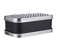 VICASKY Rallador de Queso Multifuncional Utensilio de Cocina Práctico de Acero Inoxidable Recipiente Negro para Ajo y Pepinos Hogar