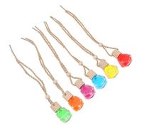 VICASKY Reemplace la vieja botella de perfume para el coche. Nuevo perfume de cristal de 7 ml difusor de aire colgante de tapa de madera para coche multiusos para la oficina en casa