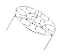 VICASKY Rejilla para cocinar huevos al vapor de acero inoxidable para cocina, multifunción, redonda, de pie alto, para cocinar 1 a 7 huevos Varios estilos