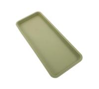VICASKY Saucers para Macetas Rectangulares de Plástico Verde, 38, 5x16 Cm | Resina Ligera, Superficie Lisa y Plana, Fácil Limpieza y Prevención de Derrames