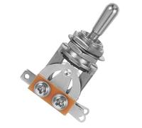 VICASKY Selector De Pastillas De Palanca De 3 Vías Gn118 Para Guitarra Eléctrica Interruptor De Con Tuerca De Montaje Moleteada y Arandela Plana Fácil De Controlar Palanca Cromada