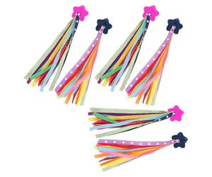 VICASKY Serpentinas de Manillar 3 Pares para Bicicleta Infantil | Plástico y Tela, para Bicicleta Infantil y Skateboard, Accesorio Decorativo Efecto de Vuelo