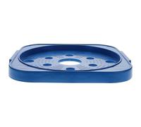 VICASKY Soporte Azul con Ruedas Reforzada, para Cilindro Base de Gas | Acero Inoxidable y Pp, Carga Estable, Protege Suelo y Mesa, Uso en Cocinas Familiares y Restaurantes
