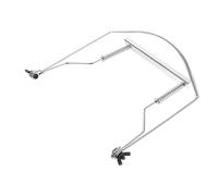 VICASKY Soporte Color Plata para de 10 Agujeros Armónica en Acero Inoxidable Doble Tuerca Ajustable y Estable para Uso Cómodo
