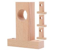VICASKY Soporte para Barra de Cortina de Madera Estable y Fácil de Instalar, 4 Piezas Redondas Estilo Simple para Baño y Ventanas