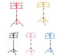 VICASKY Soporte para partituras 2 en 1 de chapa, portátil, para tableta, para el escritorio, plegable, ligero, para trompeta, para proyector, piano, plegable