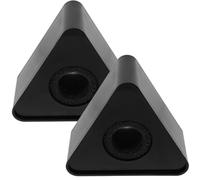 VICASKY Soportes De Micrófono De Plástico Abs Negro Triangulares y Cuadrados Para Entrevistas, 2 Unidades, Banderas Cúbicas Portátiles Compatibles Micrófonos Profesionales Para Transmisión