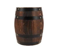 VICASKY Taburete Retro de Barril de Roble, Mesa Auxiliar Rústica | Acabado Natural, Veta Visible, Estilo Farmhouse y Jardín, para Bebidas, Snacks y Macetas