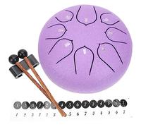VICASKY Tambor De Lengua De Acero Tambor De Mano Sartén De Mano Tambor De Lengua Para Principiantes Tambor Balsámico Tambores Para Adultos Púrpura Madera Importante Niño Tambor De Acero