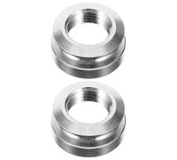 VICASKY Tapas de Pasadores de Guitarra Acústica 2 Piezas, Botón de Clavija Final M9 Metálico Plateado, Accesorio para Correa y Entrada 6,35 Mm, Complemento para Guitarra Clásica y Flamenca