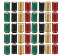 VICASKY Tapas Termorretráctiles Plástico Rojo de 33mm para Botellas de Vino 200 Piezas Función de Sellado y Retracción por Calor para Decoración y Protección