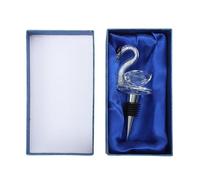 VICASKY Tapón de Botella de Vino Cisne de Cristal Decorativo para Hogar | Acabado Pulido, Aleación de Zinc y Goma, para Botellas de Vino Tinto y Vinagre