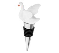 VICASKY Tapón de Vino Diseño de Cisne Blanco, Sellador de Resina y Aleación de Aluminio Que Conserva Frescura y Prolonga Vida Útil para Fiestas y Reuniones Familiares