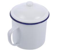 VICASKY Taza de Esmalte Blanco Color Aleatorio para Restaurantes y Tiendas de Postres de 1200 Ml Práctica y Multiusos