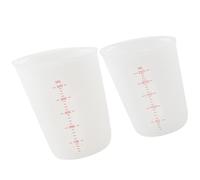 VICASKY Tazas Medidoras de Silicona de Color Claro 2 Piezas Doble Escala, Capacidad 250ml y 500ml, Ligeras y Precisas para Cocina y Laboratorio Color Aleatorio
