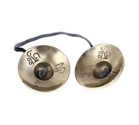 VICASKY Tocar el Timbre Manual de Yoga Instrumento de Percusión Campanas y Platillos Campanas de Meditación para Uso Religioso Hecho para Ceremonias de Budismo