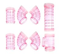 VICASKY Tubo para Hámster de Plástico Rosa, Fácil de Desmontar, Accesorio DIY para Laberinto de Jaulas y Juego Fuera Jaula para Ratones y Hámsteres