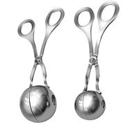 VICASKY Utensilios para Hacer Albóndigas y Molde para Bolas de Arroz de Acero Inoxidable 2 Piezas Accesorios para Cocina China y Preparación de Croquetas