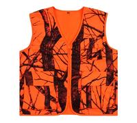 VicBre Blaze - Chaleco de caza naranja con bolsillos para hombre, ropa de abrigo para pesca, camping, Naranja, 4X-Large