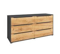 Vicco Aparador Ruben, Roble Dorado, 48 x 77.6 cm con cajones, para Guardar Ropa y Objetos cotidianos
