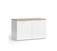 Vicco Aparador Wido, Blanco/Sonoma, 80 x 50 cm