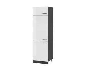 Vicco Armario Alto R-Line, Blanco Alto Brillo/Antracita 60 cm | para combinación libre dentro de sistemas de cocina modulares