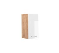 Vicco Armario Colgante R-Line, Blanco Alto Brillo/Roble Dorado, 30 cm