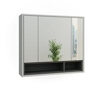 Vicco Armario con Espejo para baño Beatrice, Gris/Antracita, 80 x 72 cm