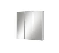 Vicco Armario con Espejo para baño Majest, Blanco/Blanco Alto Brillo, 67.4 x 68 cm