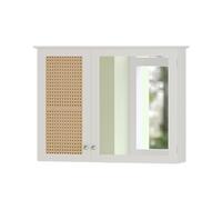 Vicco Armario con Espejo para baño Rosario, Blanco, 68 x 49 cm con 2 Puertas, para Guardar artículos de baño y Toallas