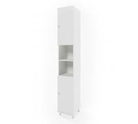 Vicco Armario de baño Fynn, Blanco, 30 x 190 cm, para Guardar artículos de baño y Toallas