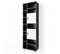 Vicco Armario de baño Ilias, Antracita/Blanco, 60 x 190 cm, con Compartimentos Ajustables para un Almacenamiento organizado