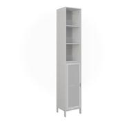 Vicco Armario de baño Liora, Blanco, 30 x 170 cm con 1 Puerta, para Guardar artículos de baño y Toallas