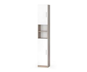 Vicco Armario de baño Luis, Sonoma, 32 x 190 cm, para Almacenamiento en el baño combinable con la Serie Luis