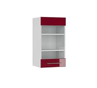 Vicco Armario de Cocina con Vidrio Fame-Line Rojo Burdeos Alto Brillo 40 cm