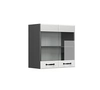 Vicco Armario de Cocina con Vidrio R-Line, Blanco casa de Campo, 60 cm