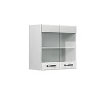 Vicco Armario de Cocina con Vidrio R-Line, Blanco casa de Campo, 60 cm, para combinación Libre Dentro de Sistemas de Cocina modulares