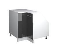 Vicco Armario de Cocina esquinero para Techo Inclinado R-Line, Antracita Alto Brillo, 75.6 cm con 1 Puerta, Carcasa del Armario 60 cm de Profundidad