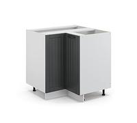 Vicco Armario de Esquina Fame-Line, Antracita casa de Campo, 80.5 cm sin encimera, para Combinar con Otros módulos de la Serie Fame-Line