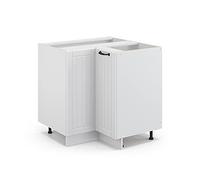 Vicco Armario de Esquina Fame-Line, Blanco casa de Campo, 80.5 cm sin encimera, para Combinar con Otros módulos de la Serie Fame-Line