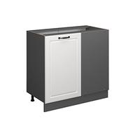Vicco Armario de Esquina R-Line, Blanco casa de Campo, 86 cm sin encimera, para combinación Libre Dentro de Sistemas de Cocina modulares