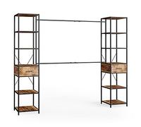 Vicco Armario de ropa "Fyrk", Roble rústico 180 x 187 cm | compatible con otros muebles Fyrk para uso modular
