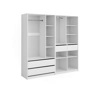 Vicco Armario Elmo, Blanco, 100 x 200 cm Juego de 2 Piezas
