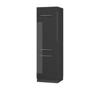 Vicco Armario para frigorífico Empotrado Fame-Line, Antracita Alto Brillo, 60 cm