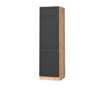 Vicco Armario para frigorífico Empotrado Fame-Line, Antracita-Oro, 60 cm