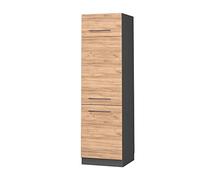 Vicco Armario para frigorífico Empotrado Fame-Line, Roble Dorado, 60 cm