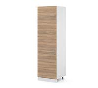 Vicco Armario para frigorífico Empotrado R-Line, Sonoma, 60 cm, para combinación Libre Dentro de Sistemas de Cocina modulares